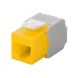 CAT6a UTP Keystone Connector - Værktøjsløs - Gul