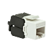 CAT6a UTP Keystone Connector - Værktøjsløs - Sort/Hvid