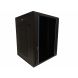 15U vægskab med glaslåge - perforerede sidepaneler 600x600x770mm (BxDxH)