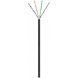 CAT6 U/UTP 100m udendørs kabel på en rulle fleksibel sort CCA