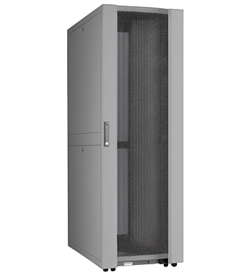 42U Datacenter serverskab med perforeret låge 800x1000x2000mm (BxDxH) Grå