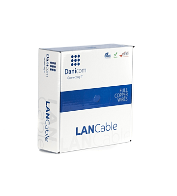 DANICOM CAT7 S/FTP 50m kabel på rullestift - LSZH (Dca)