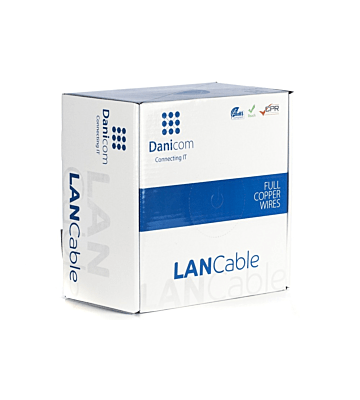 DANICOM CAT6A S/FTP 100m kabel på rullestift - LSZH (Dca)