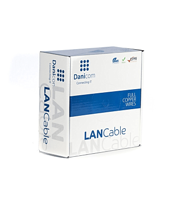 DANICOM CAT7 S/FTP 100m Udendørs kabel på rullestift - PE (Fca)