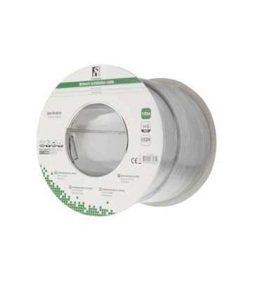 Alfaco Cat6 F/UTP 100m installationskabel 250MHz på rullestiv 100% kobber LSZH (Eca)