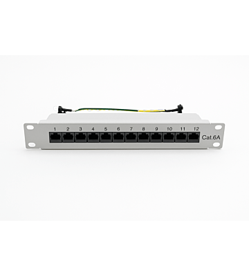 Cat6a 10 tommer 12 port STP patch panel