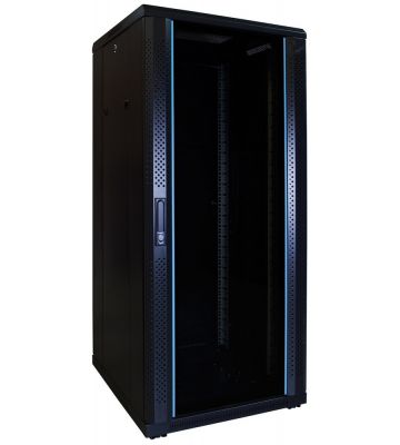 27U serverskab med glaslåge 600x600x1400mm (BxDxH)
