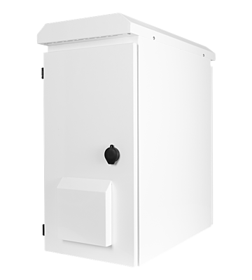 6U udendørs vægskab til lodret montering IP55 - 600x280x600mm (BxDxH)