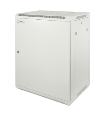 15U hvidt vægskab med metaldør 600x450x770mm (BxDxH)