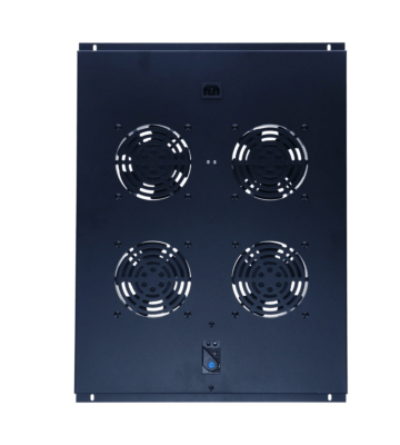 Ventilatorpakke med 4 blæsere og termostat velegnet til 800 mm dybe serverskabe