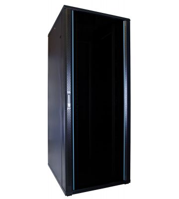 47U serverskab med glaslåge 600x1000x2200mm (BxDxH)