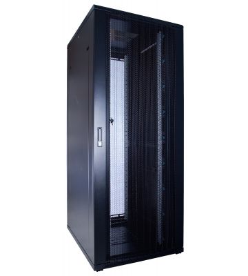 47U serverskab med perforeret dørmål: 600x800x2200mm (BxDxH)