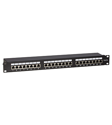 CAT5e FTP patch panel - 24 porte