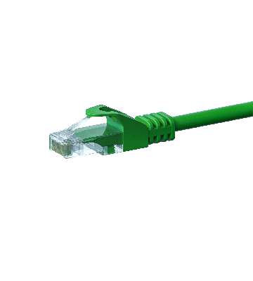 UTP CAT5e patchkabel 15m grøn - 100% kobber