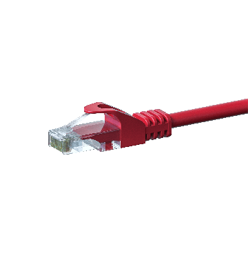 UTP CAT5e patchkabel 0,25m rød - 100% kobber