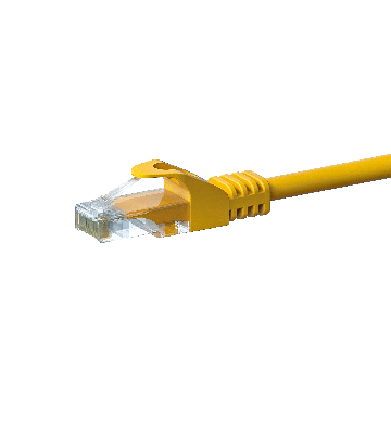 UTP CAT5e patchkabel 7,5m gul - 100% kobber