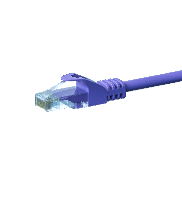 UTP CAT5e patchkabel 7,5m lilla - 100% kobber
