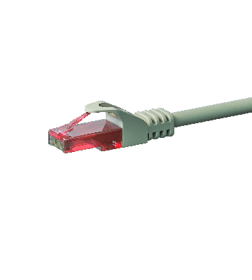 UTP CAT6 patchkabel 0,25m grå - 100% kobber