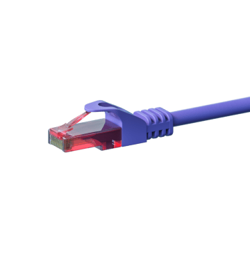 UTP CAT6 patchkabel 0,15m lilla - 100% kobber