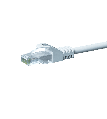 CAT5e UTP patch kabel 0,25m hvid - CCA