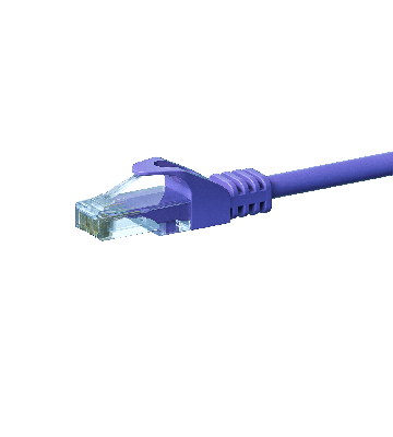 CAT6 UTP patch kabel 0,25m lilla - CCA