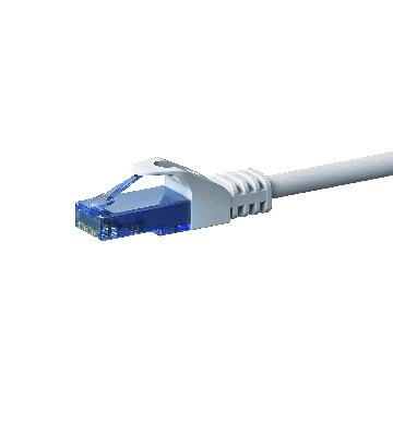 UTP CAT6a patchkabel 0,25m hvid - 100% kobber