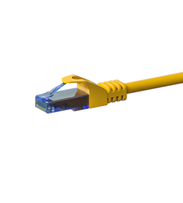 UTP CAT6a patchkabel 0,15m gul - 100% kobber