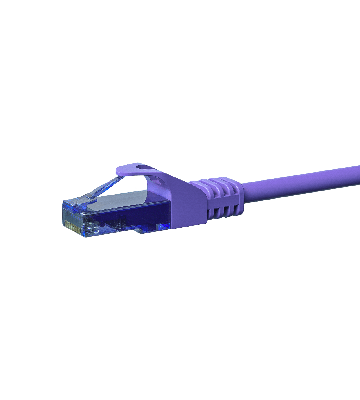 UTP CAT6a patchkabel 10m lilla - 100% kobber