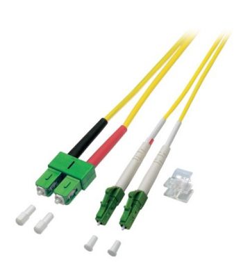 OS2 duplex fiberoptisk kabel LC/APC-SC/APC 20m