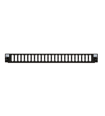 Front LC/SC 24 port sort quad/duplex velegnet til universal fiberoptisk bakke