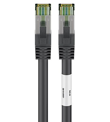 Cat8 S/FTP (PIMF) patchkabel 2m sort