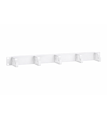 19 tommer kabelholder metal 1U - hvid
