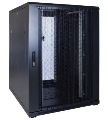22U serverrack med perforeret dør 800x1200x1200mm (BxDxH)