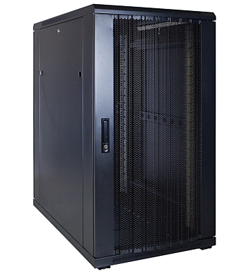22U serverrack med perforeret dør 600x1200x1200mm (BxDxH)