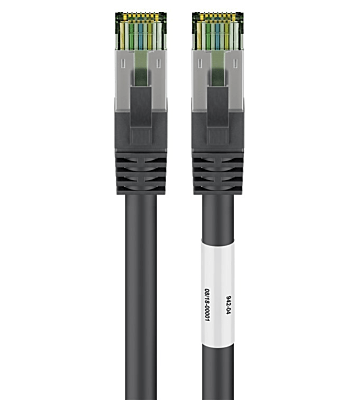 Cat8 S/FTP (PIMF) patchkabel 0,25m sort