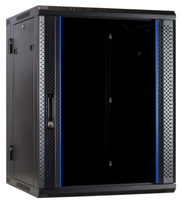 22U vægskab (vipbart) med glaslåge 600x600x1100mm (BxDxH)