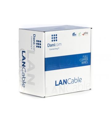 DANICOM CAT6 FTP 100m kabel på rulle fleksibel - PVC (Fca)