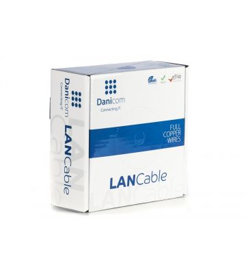 DANICOM CAT5E FTP 100m kabel på rulle fleksibel - PVC (Fca)