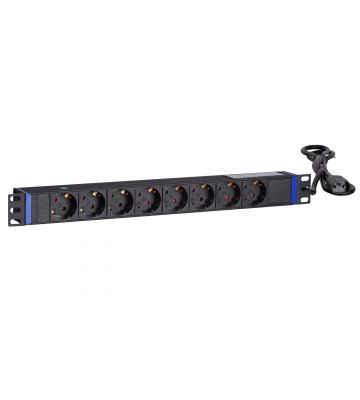 19 tommer 8-vejs strømskinne med C14 stik