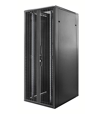 47U serverskab med dobbelt perforeret for- og bagdør 800x1000x2200mm (BxDxH)