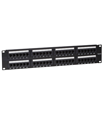 CAT6 UTP patch panel - 48 porte