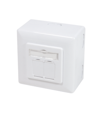 CAT5e UTP / STP overflademonteret boks, hvid