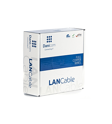 DANICOM CAT6A S/FTP 50m kabel på rulle fleksibel - PVC (Fca)