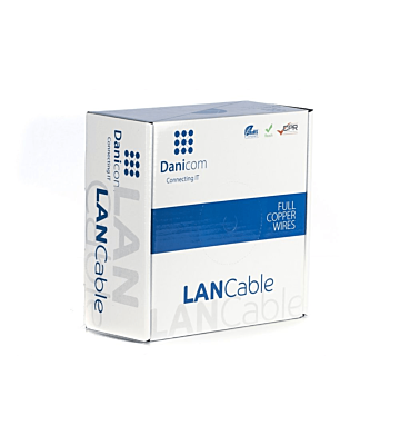 DANICOM CAT5E UTP 100m Udendørs kabel på rulle - PE (Fca)