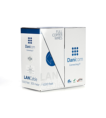 DANICOM CAT6 UTP 305m kabel på rulle - LSZH (Dca)