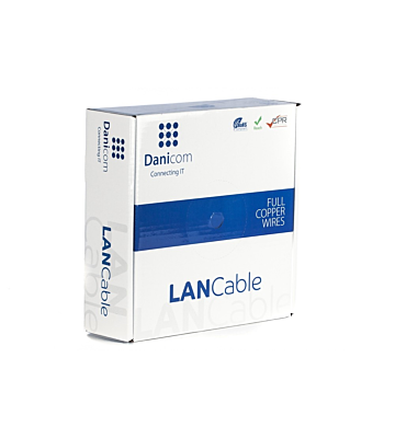DANICOM CAT7 S/FTP 50m kabel på rulle - LSZH (Dca)