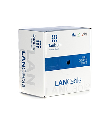 DANICOM CAT6A U/UTP 100m kabel på rulle - LSZH (Dca)