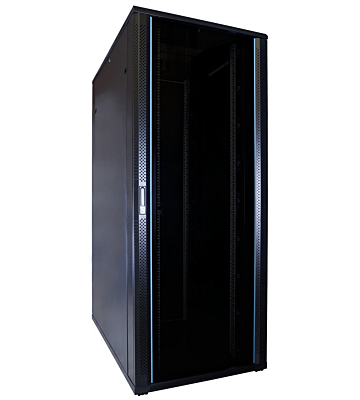 47U serverskab med glaslåge 800x1200x2200mm (BxDxH)