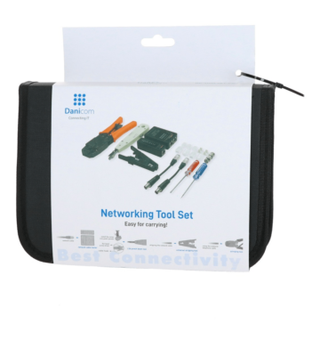 Danicom netværksværktøjssæt professionelt i bæretaske