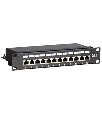 10 tommer CAT6 FTP patch panel - 12 porte